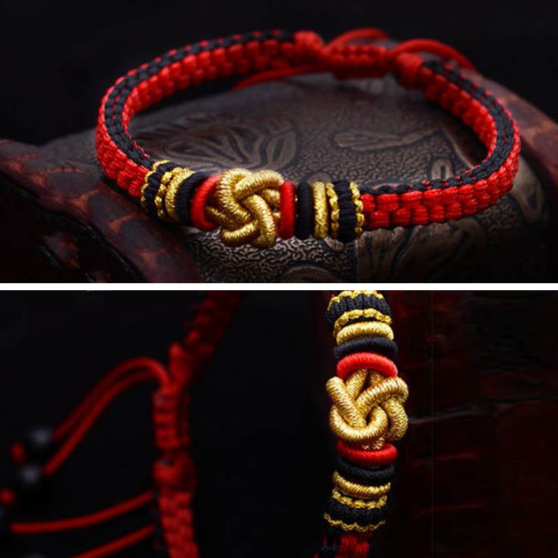 Handmade Red String True Love Knot Bracelet for Luck