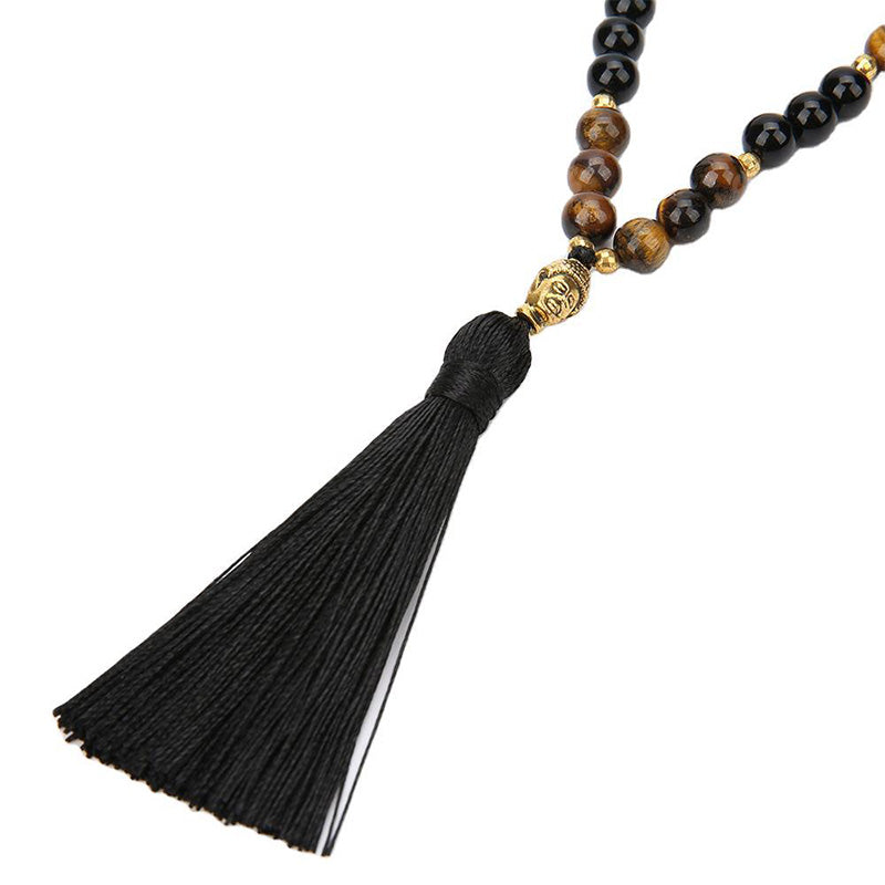 8mm Tibetan Green Jasper Protection Gemstone Mala Bracelet