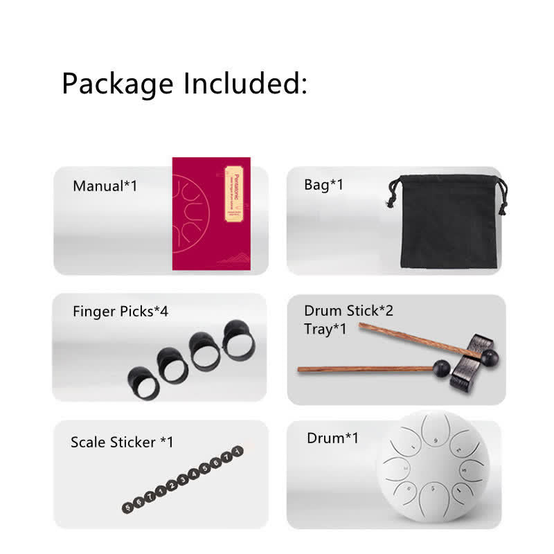 Steel Tongue Drum Meditation Kit - Healing Sound Instrument