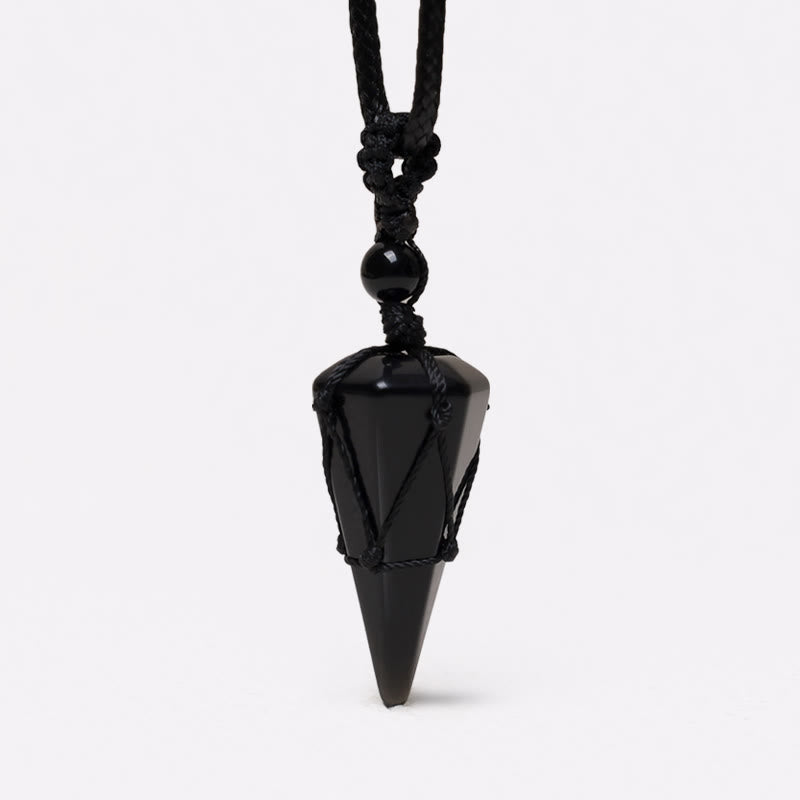 Tiger Eye Natural Stone Pendant Necklace for Protection