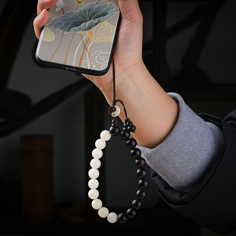 12mm Ebony Yin Yang Meditation & Protection Bracelet