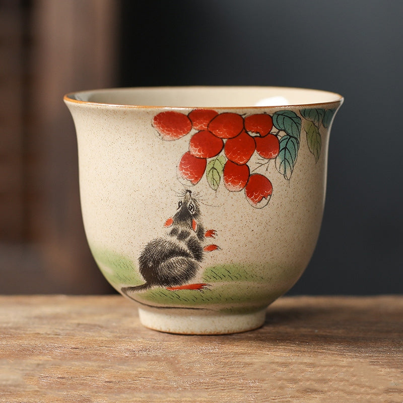 12 Chinese Zodiac Ceramic Teacup | 130ml Kung Fu Tea Cup