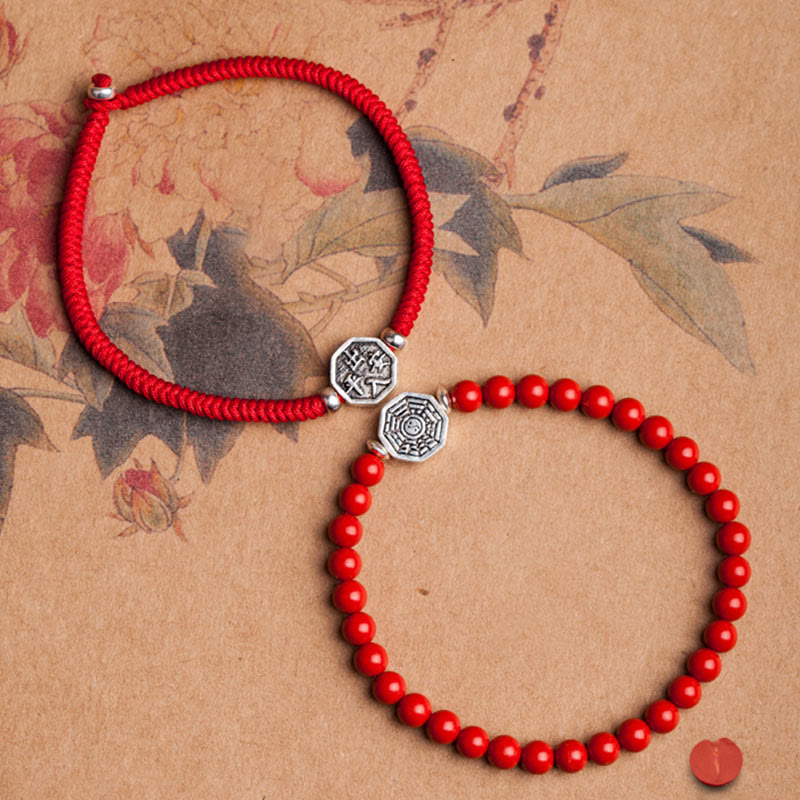 Yin Yang Cinnabar Concentration Bracelet 6mm String