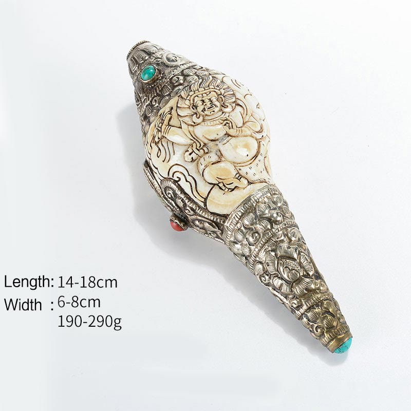Handmade Tibetan Shankha Conch Shell Decoration for Wealth