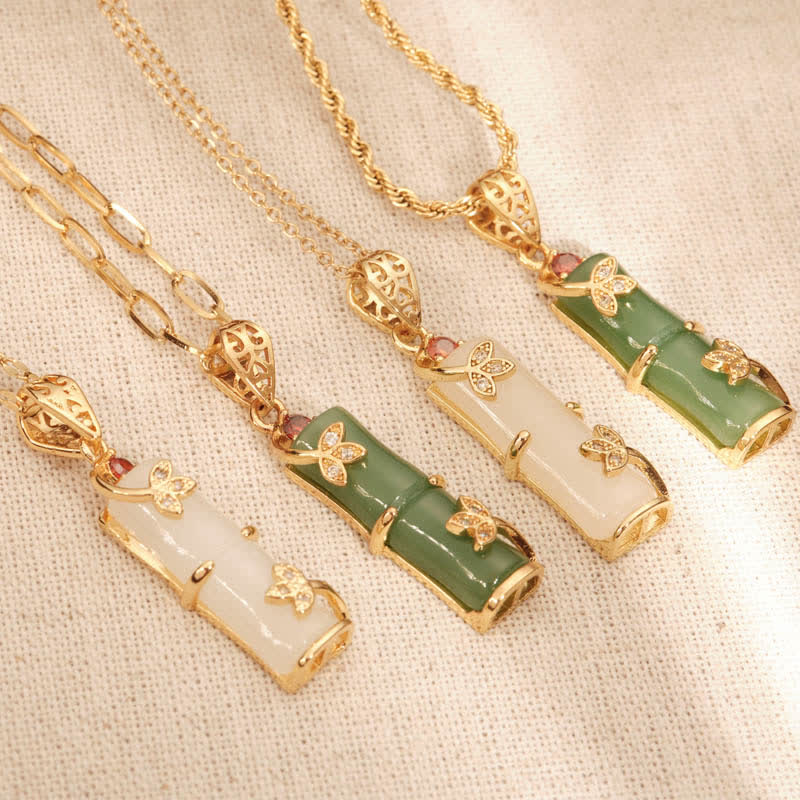 Unisex Jade Necklace with White & Cyan Jade for Protection and Luck