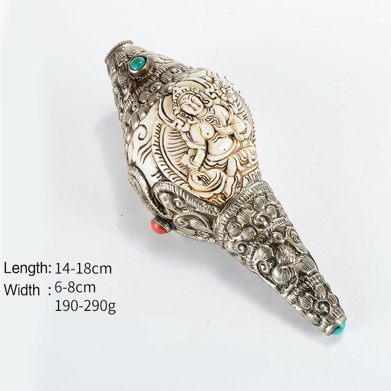 Handmade Tibetan Shankha Conch Shell Decoration for Wealth