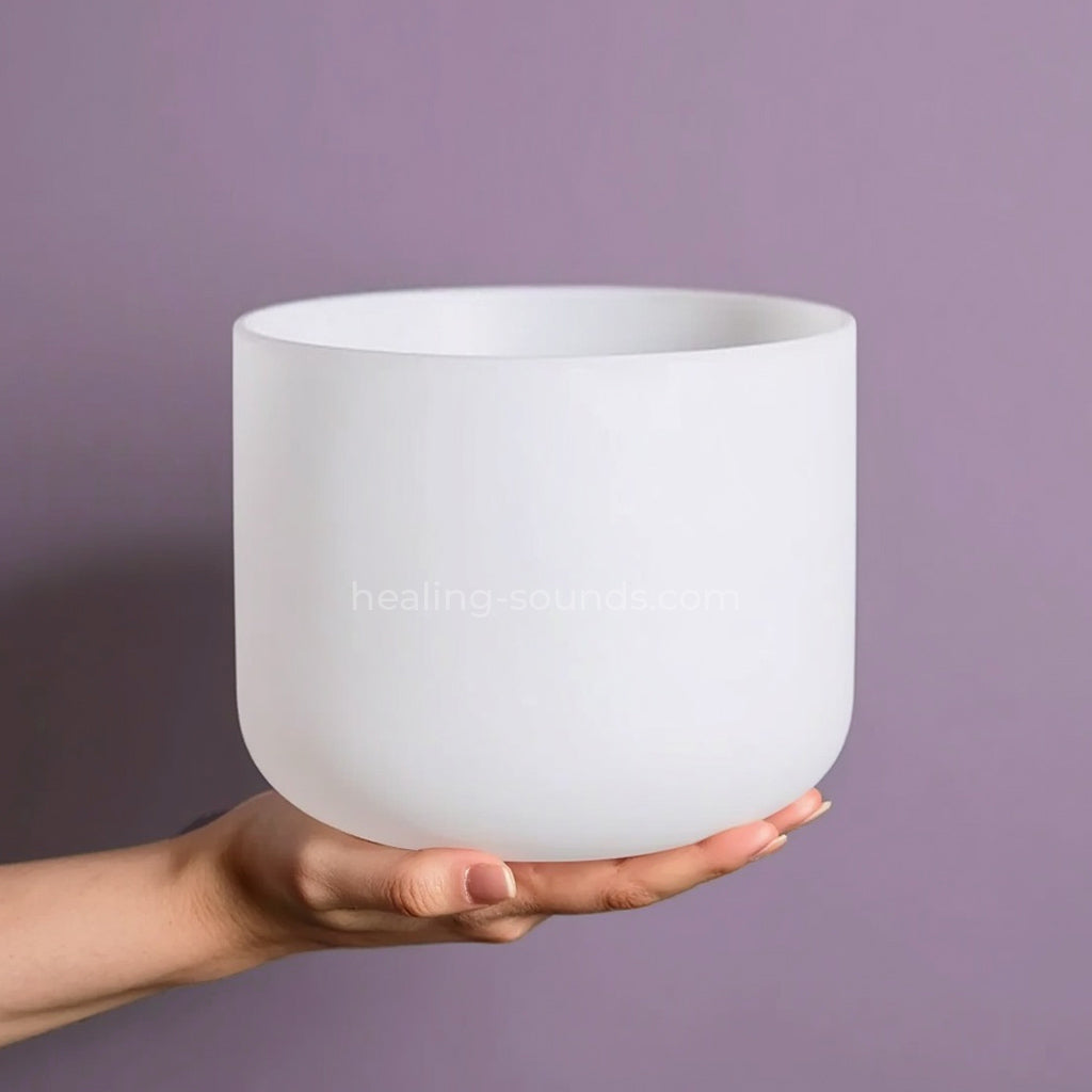 8" White Quartz Crystal Singing Bowl