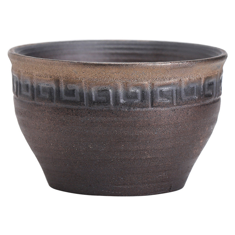 Striped Ceramic Teacup 80ml | Zen Decor Bowl