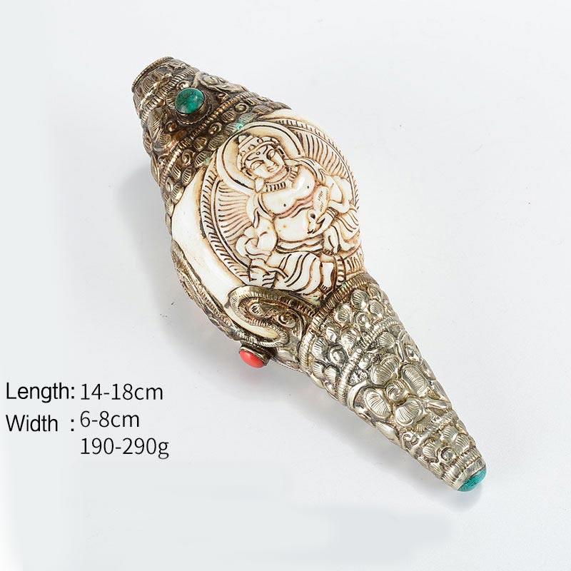 Handmade Tibetan Shankha Conch Shell Decoration for Wealth