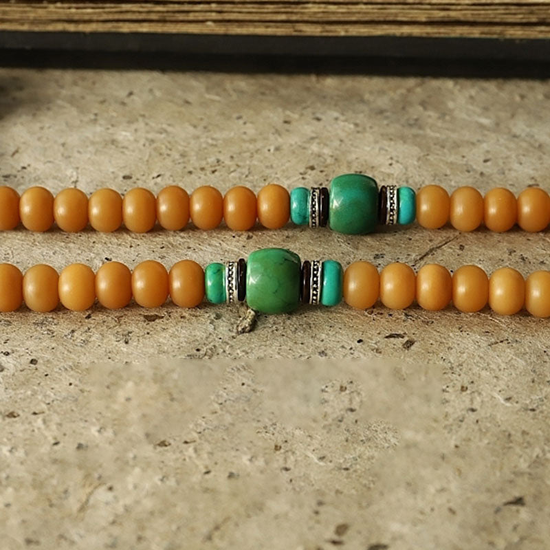 9mm Bodhi Seed 108 Beads Mala Bracelet for Wealth