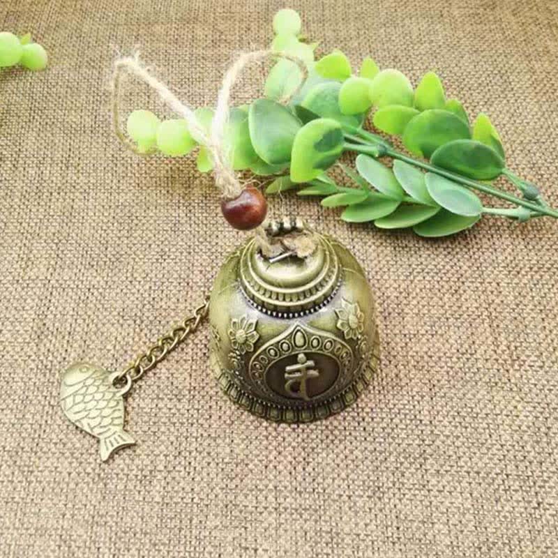 Feng Shui Zinc Alloy Hanging Chime Bell for Zen Decor