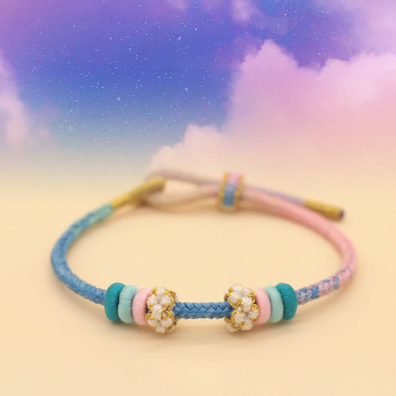 Peace Knot Eight Thread Red String Bracelet for Luck & Harmony