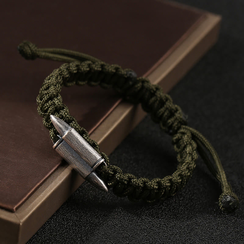 Sterling Silver Braided Rope Spiritual Protection Bracelet