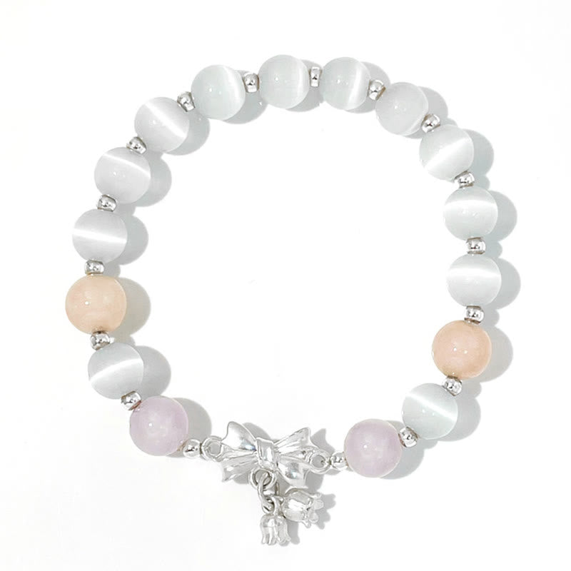 8mm Cat's Eye & Lavender Amethyst Amethyst Bracelet