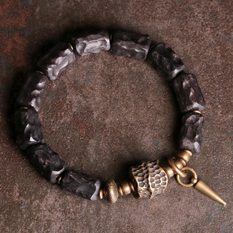 Ebony Wood Copper Couple Bracelet | Balance & Protection