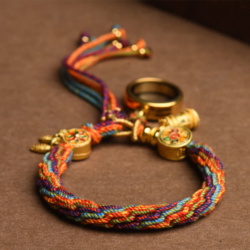 Om Mani Padme Hum Bracelet | Red String Spiritual Protection 10mm