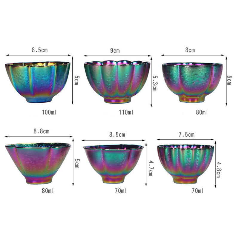 Rainbow Color Jianzhan Ceramic Zen Decor Teacup
