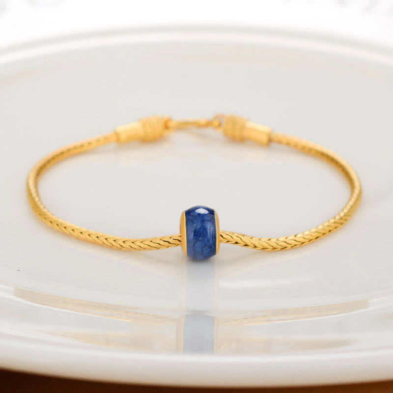 Om Mani Padme Hum Copper & 18K Gold Peace Bracelet