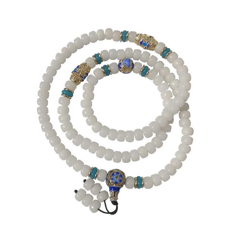 Bodhi Seed Mala Bracelet 7*9mm for Spiritual Wealth & Peace