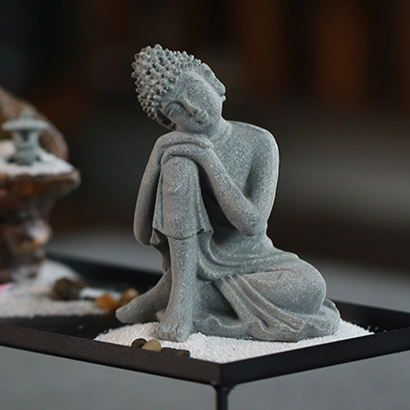 Natural Sandstone Buddha Statue | Meditation Compassion Decor