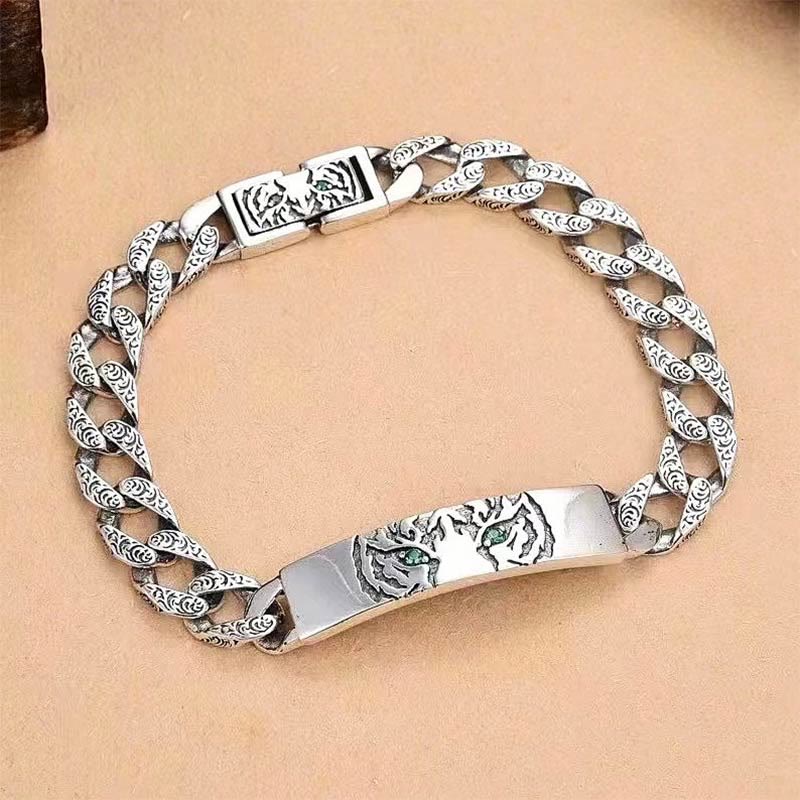18cm Copper Tang Dynasty Flower Luck Chain Bracelet