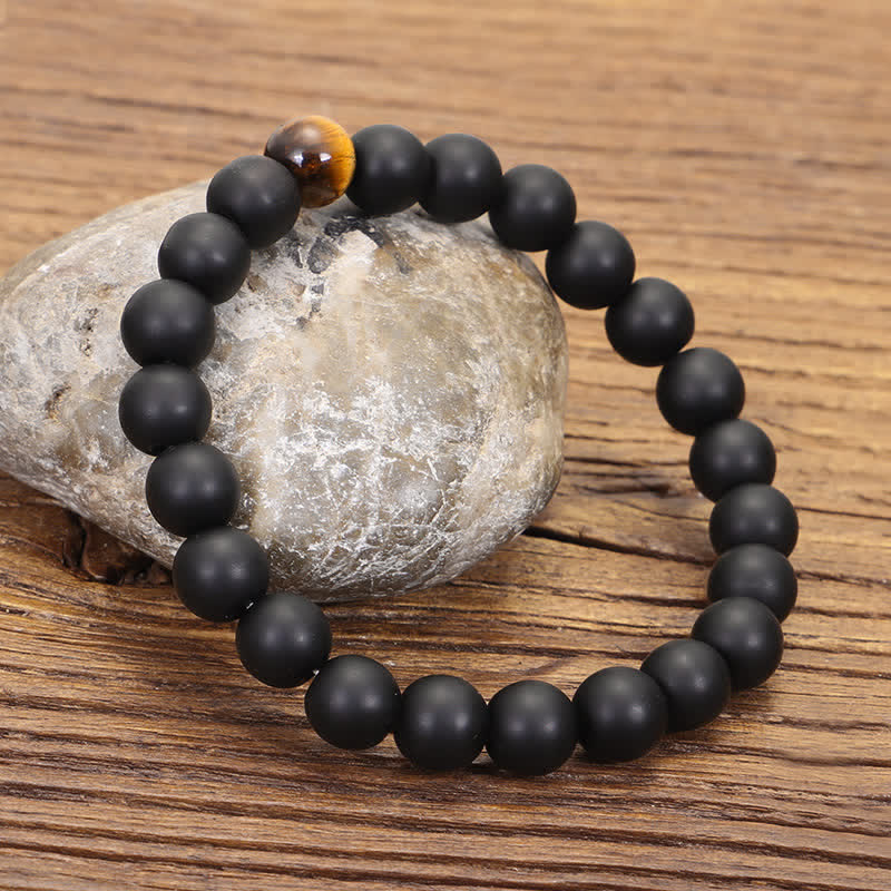 108 Bead Mala Frosted Stone Tiger Eye Balance Bracelet Necklace