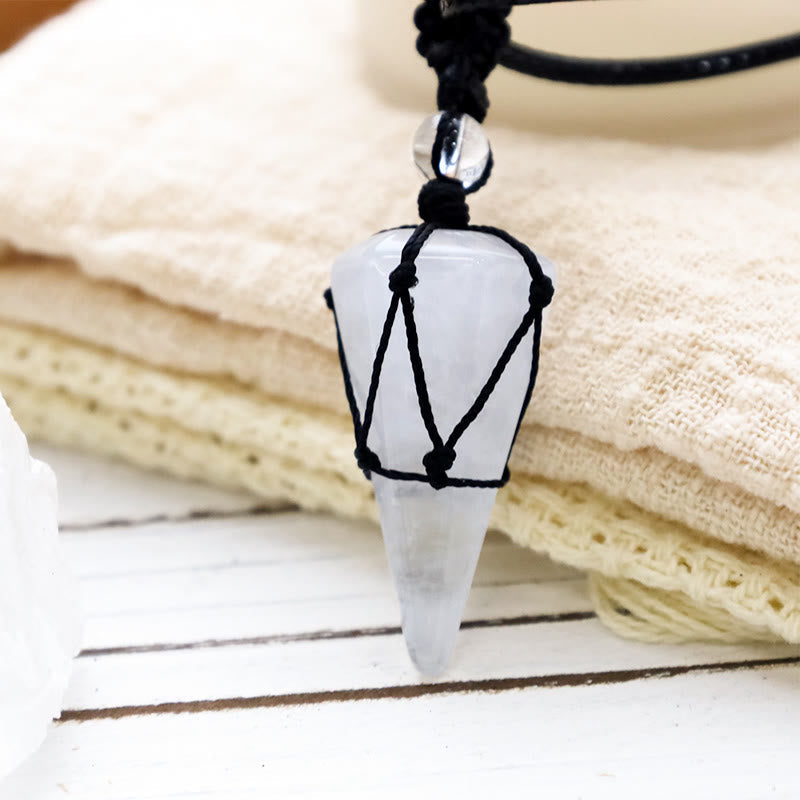 Tiger Eye Natural Stone Pendant Necklace for Protection