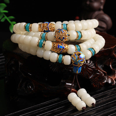 Bodhi Seed Mala Bracelet 7*9mm for Spiritual Wealth & Peace