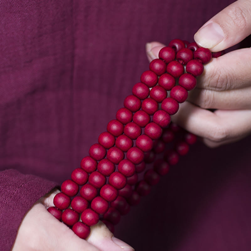 8mm Abelia Biflora Wood 108 Bead Protection Mala Bracelet