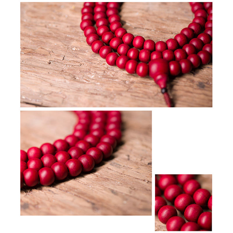 8mm Abelia Biflora Wood 108 Bead Protection Mala Bracelet