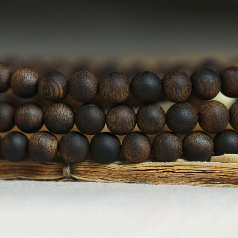 8mm Agarwood Mala Bracelet for Protection & Balance