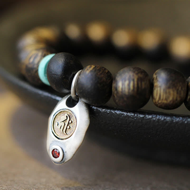 8mm Agarwood Turquoise Balance Strength Bracelet
