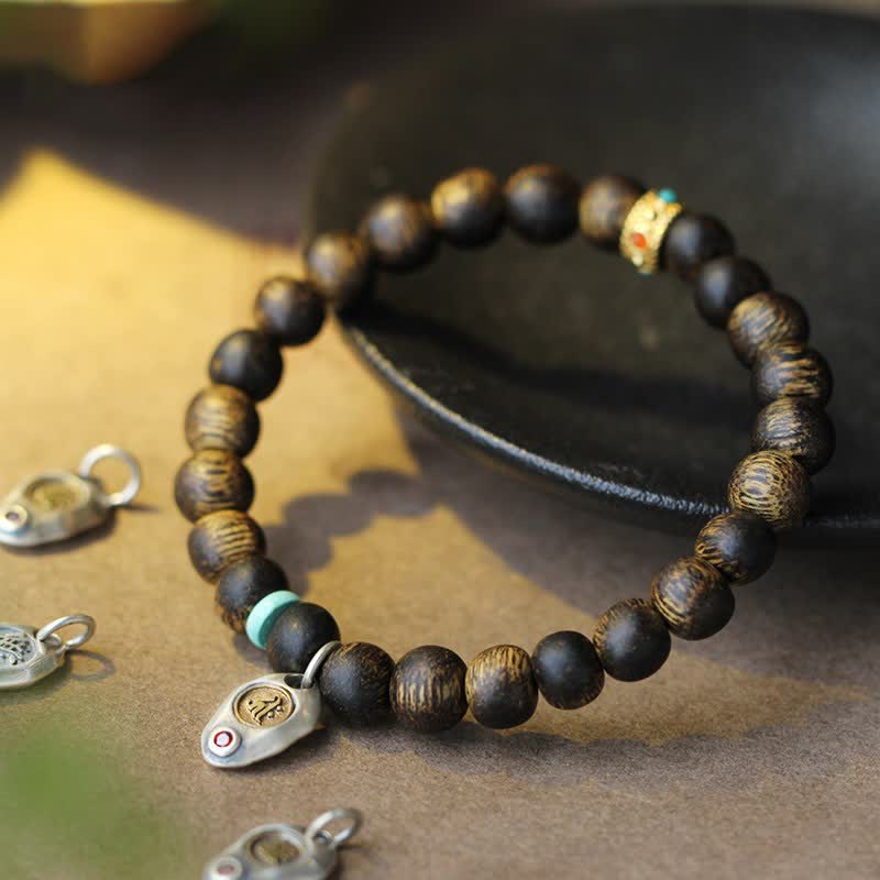 8mm Agarwood Turquoise Balance Strength Bracelet