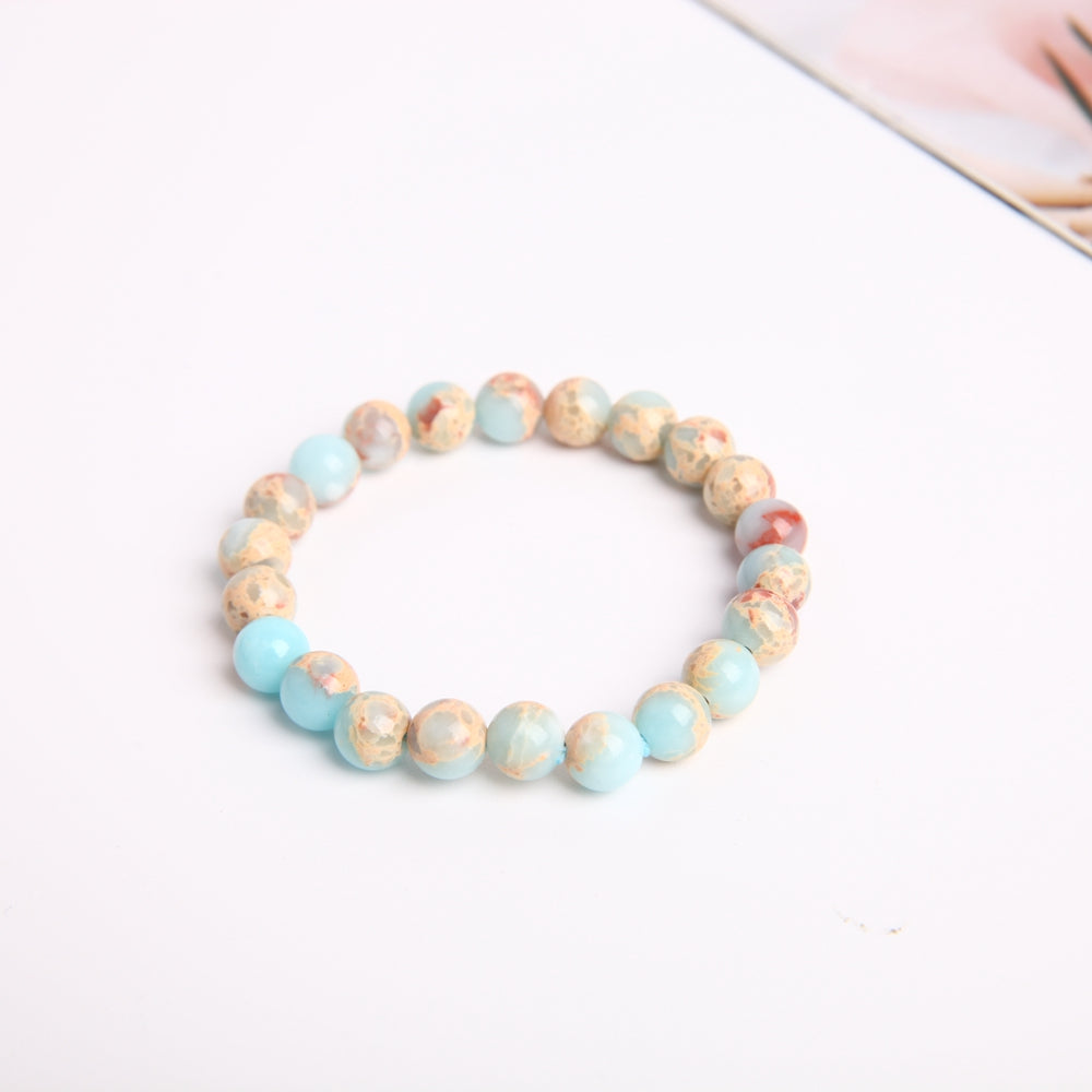 8mm Agate Crystal Bracelet for Healing & Balance