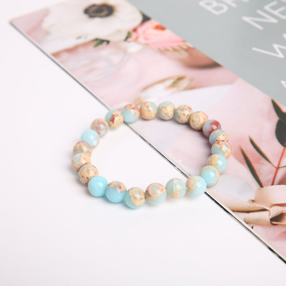 8mm Agate Crystal Bracelet for Healing & Balance