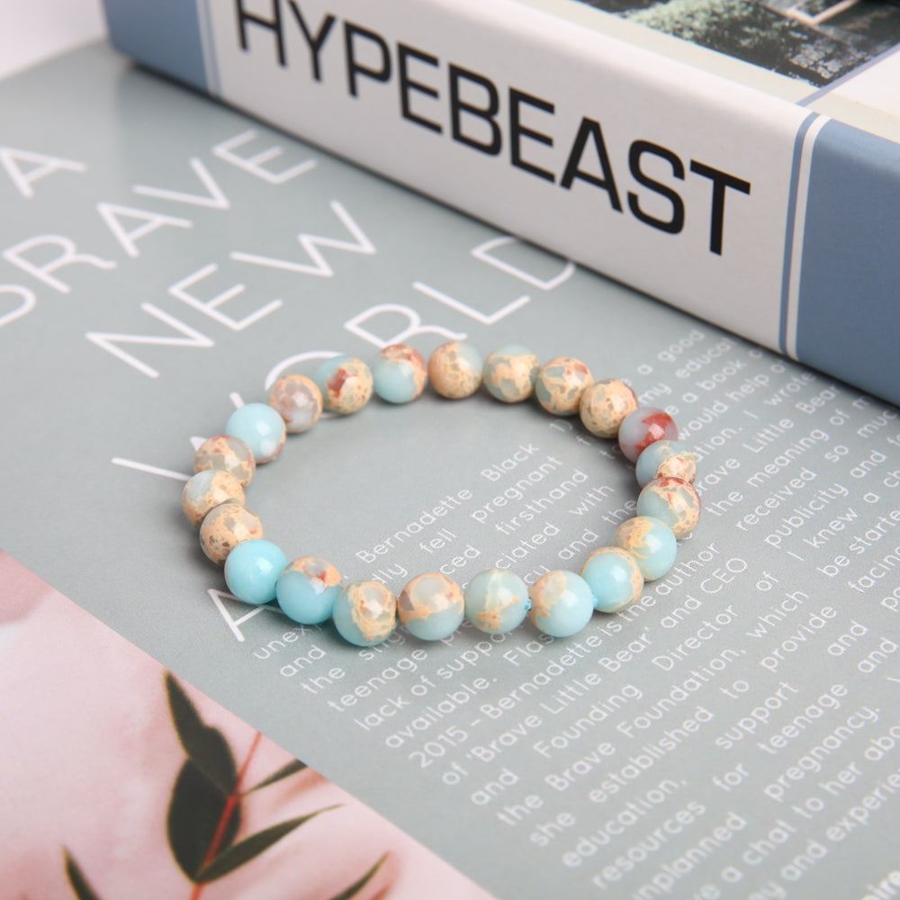 8mm Agate Crystal Bracelet for Healing & Balance
