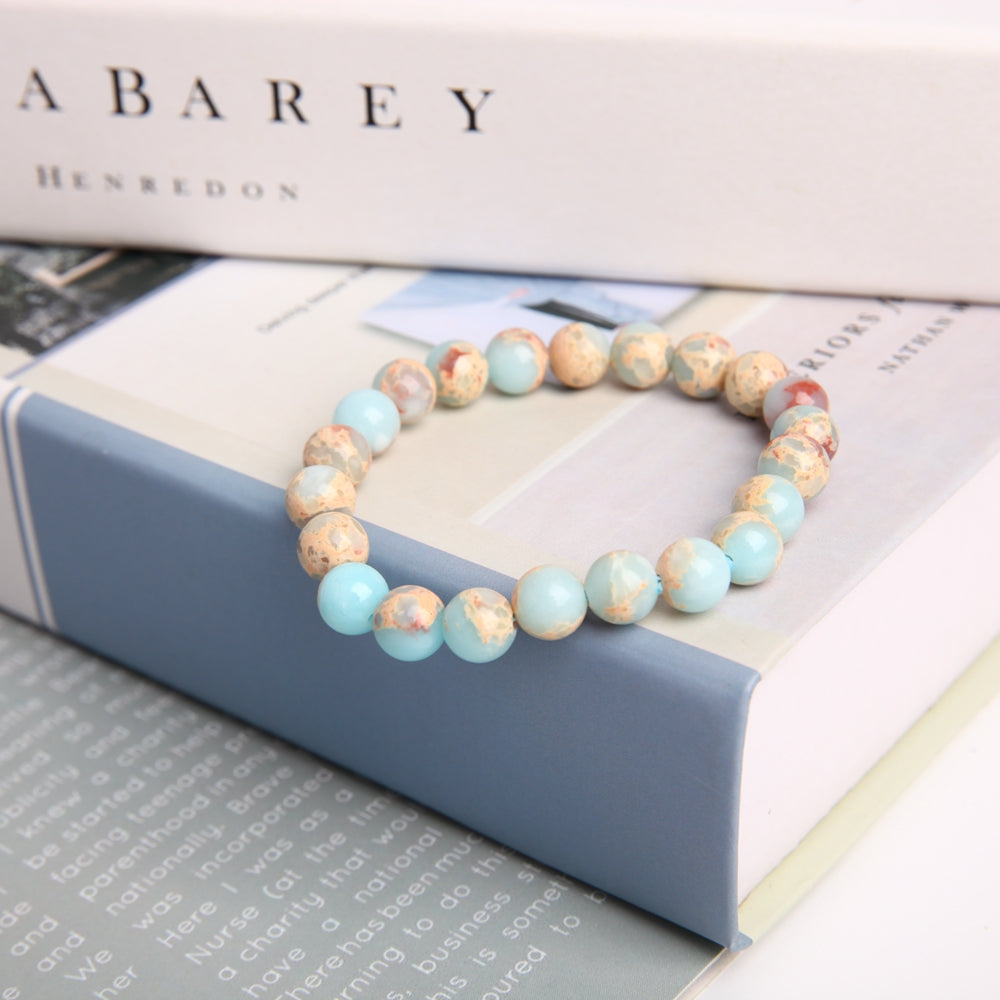 8mm Agate Crystal Bracelet for Healing & Balance