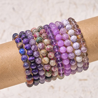 8mm Amethyst Healing Bracelet for Emotional Balance