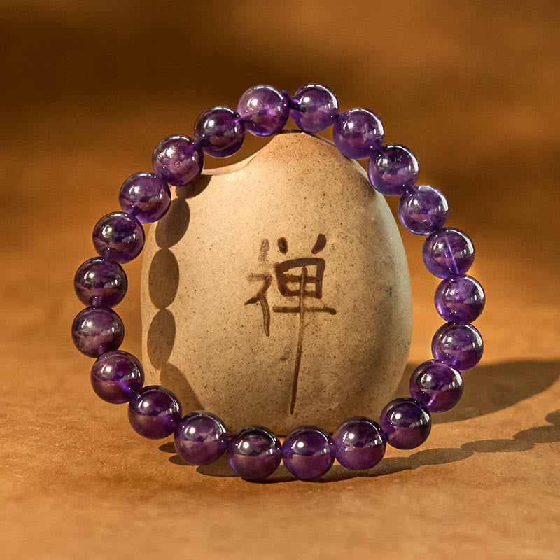 8mm Amethyst Inner Peace Healing Meditation Bracelet