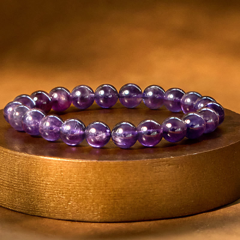 8mm Amethyst Inner Peace Healing Meditation Bracelet