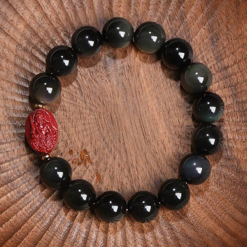 8mm Black Obsidian Chinese Zodiac Purification Bracelet