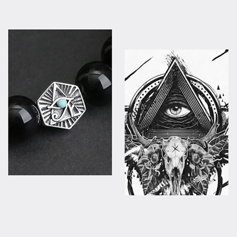 8mm Black Obsidian Tiger Eye Purification Bracelet