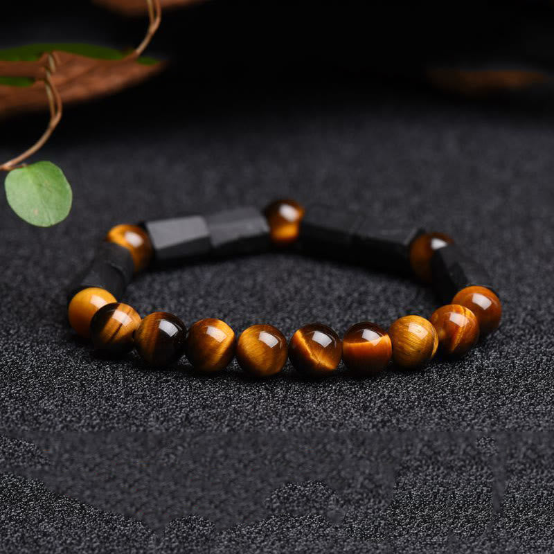 8mm Black Tourmaline Tiger Eye Protection Bracelet