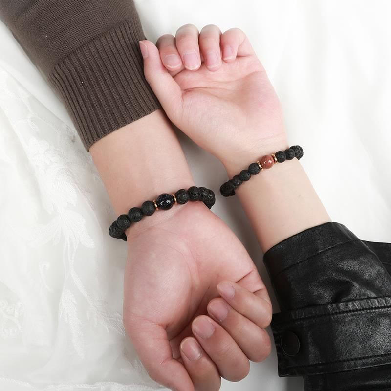 8mm Blue Sandstone Lava Rock Spiritual Bracelet