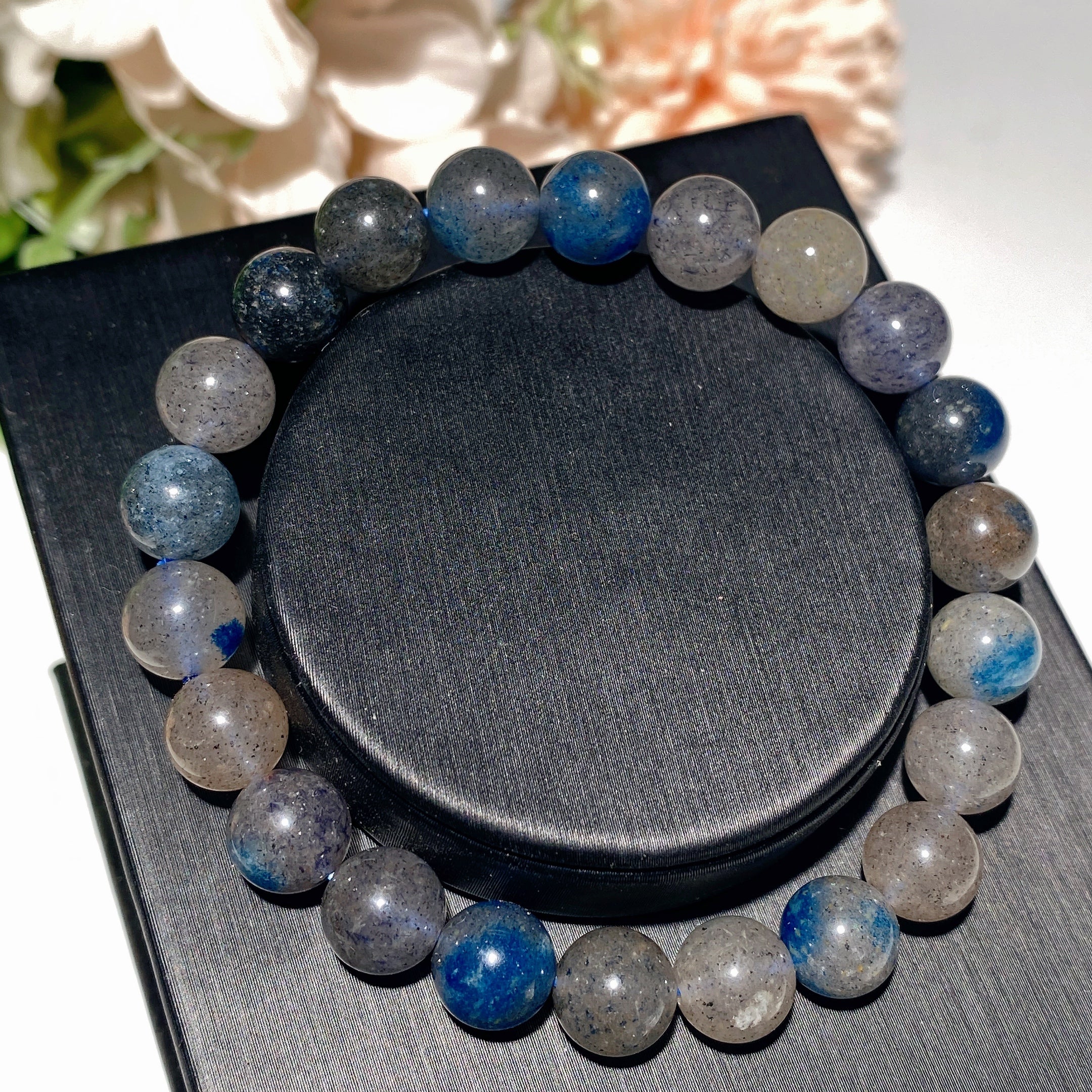 8mm Blue Strawberry Quartz Crystal Healing Bracelet
