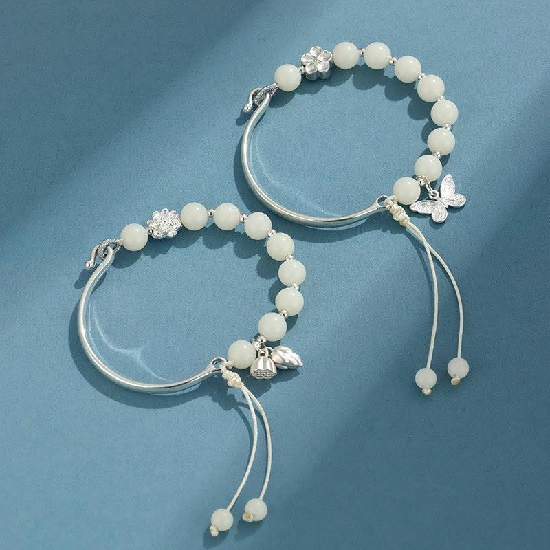 8mm Bodhi Seed Lotus Bracelet for Luck & Wealth