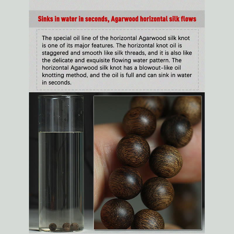 8mm Brunei Agarwood 108 Bead Mala Strength Bracelet