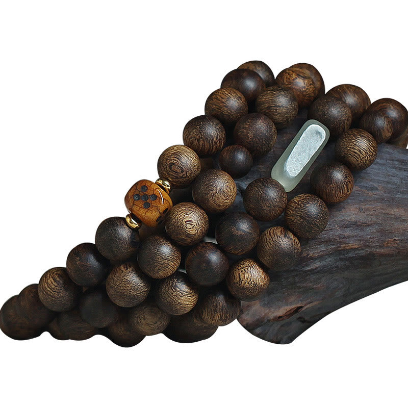 8mm Brunei Agarwood 108 Bead Mala Strength Bracelet