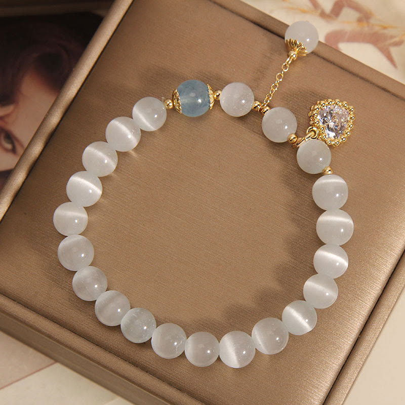 8mm Cat's Eye Spiritual Bracelet for Peace & Love