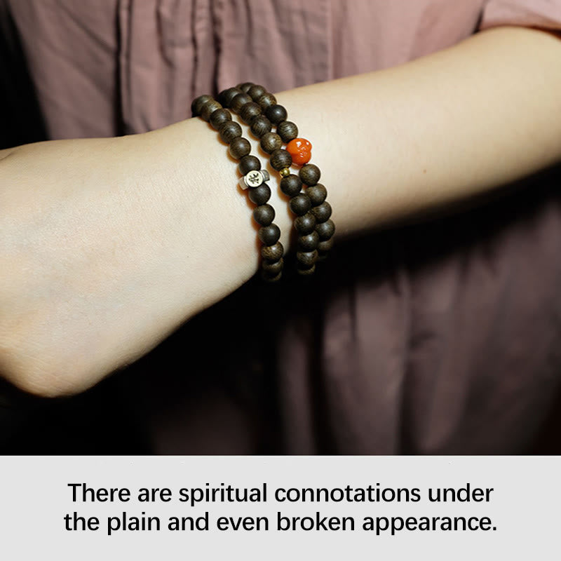 8mm Chinese Zodiac Balance Bracelet with Agarwood and Jade